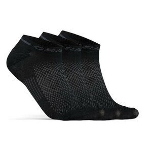 Ponožky Craft Core Dry Shaftless 3-Pack Velikost ponožek: 46-48 / Barva: černá