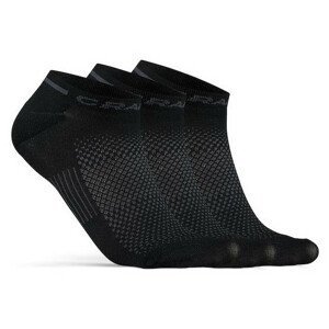 Ponožky Craft Core Dry Shaftless 3-Pack Velikost ponožek: 40-42 / Barva: černá