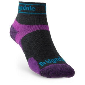 Ponožky Bridgedale Trail Run UL T2 MS Low Velikost ponožek: 38-40 / Barva: černá/fialová