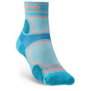 Dámské ponožky Bridgedale UL T2 CS 3/4 Crew Women's Velikost ponožek: 35-37 / Barva: světle modrá