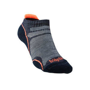 Dámské ponožky Bridgedale Hike UL T2 MP Low Women's Velikost ponožek: 38-40 / Barva: šedá/oranžová