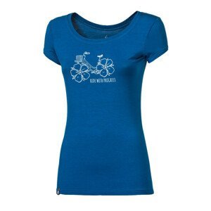 Dámské triko Progress OS LIBERTA "FLOWBIKE" 24IJ Velikost: S / Barva: modrá