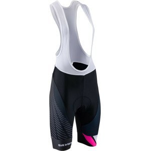 Dámské cyklistické kalhoty Silvini Team Bib Velikost: XS / Délka kalhot: short / Barva: černá/růžová