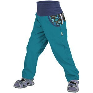 Dětské softshellové kalhoty Unuo bez zateplení vzor Dětská velikost: 122-128 / Barva: zelená