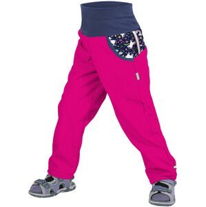 Dětské softshellové kalhoty Unuo bez zateplení vzor Dětská velikost: 122-128 / Barva: růžová