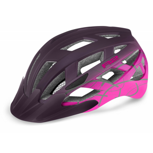 Cyklistická helma R2 Lumen Junior Velikost helmy: 52-56 cm / Barva: tmavě fialová/růžová