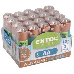 Baterie Extol alkalické AA 20 ks