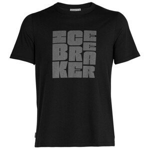 Pánské triko Icebreaker Central SS Tee Type Stack Velikost: M / Barva: černá