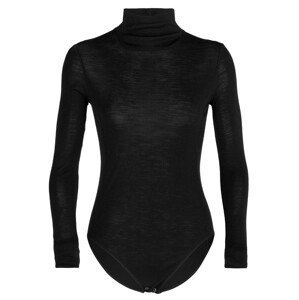 Dámské funkční triko Icebreaker Queens Ls High Neck Bodysuit Velikost: M / Barva: černá
