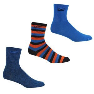 Dětské ponožky Regatta Kids3PkOutdoorSck Velikost ponožek: 29-31 / Barva: modrá
