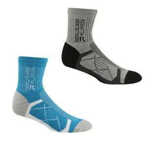 Dámské ponožky Regatta Ladies 2pk Sock Velikost ponožek: 36-38 / Barva: šedá/modrá