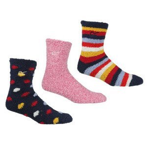 Dámské ponožky Regatta Ladies3pkCosySock Velikost ponožek: 39-42 / Barva: modrá/červená