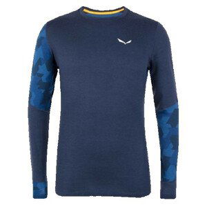 Pánské triko Salewa Cristallo Warm Amr M L/S Tee. Velikost: M / Barva: tmavě modrá