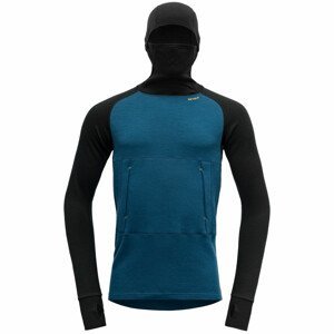 Pánské funkční triko Devold Expedition Arctic Man Hoodie Velikost: XXL / Barva: modrá/černá