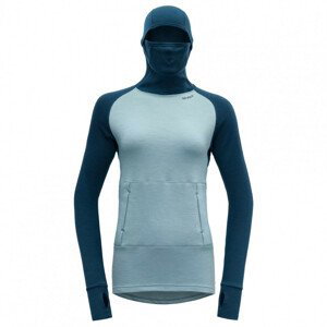 Dámské funkční triko Devold Expedition Arctic Woman Hoodie Velikost: XS / Barva: modrá/šedá