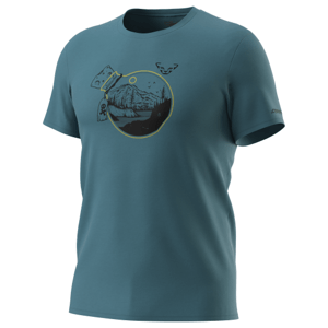 Pánské triko Dynafit Artist Series Co T-Shirt M 2021 Velikost: XXL / Barva: modrá/žlutá