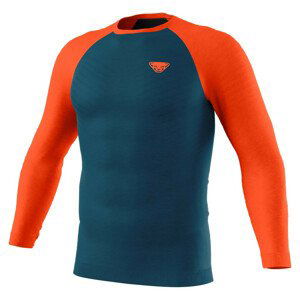 Pánské funkční triko Dynafit Tour Light Merino M L/S Tee Velikost: M / Barva: modrá/oranžová