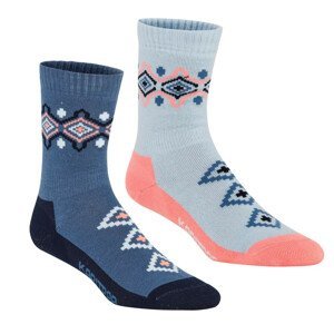 Ponožky Kari Traa Inka Sock 2PK Velikost ponožek: 39-41 / Barva: modrá