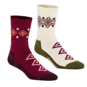 Ponožky Kari Traa Inka Sock 2PK Velikost ponožek: 39-41 / Barva: bílá