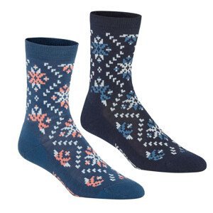 Ponožky Kari Traa Tiril Wool Sock 2PK Velikost ponožek: 36-38 / Barva: modrá