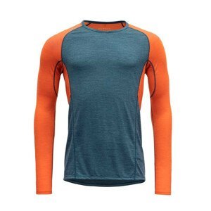 Pánské funkční triko Devold Running Man Shirt Velikost: M / Barva: modrá/oranžová