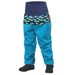 Batolecí kalhoty s fleecem Unuo Softshell vzor Dětská velikost: 74-80 / Barva: modrá