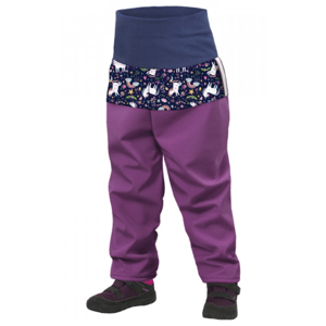 Batolecí softshellové kalhoty s fleecem Unuo vzor Dětská velikost: 74-80 / Barva: fialová