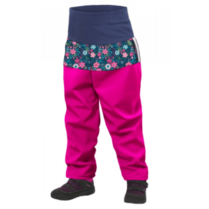 Batolecí kalhoty s fleecem Unuo Softshell vzor Dětská velikost: 80-86 / Barva: růžová