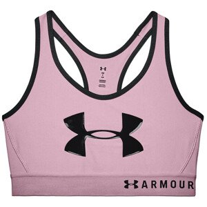 Sportovní podprsenka Under Armour Mid Keyhole Graphic Velikost: L / Barva: růžová