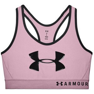 Sportovní podprsenka Under Armour Mid Keyhole Graphic Velikost: XL / Barva: růžová