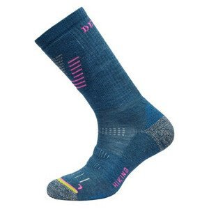 Dámské ponožky Devold Hiking Medium Woman Sock Velikost ponožek: 35-37 / Barva: modrá/růžová