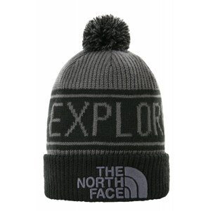 Čepice The North Face Retro Tnf Pom Beanie Barva: černá/šedá