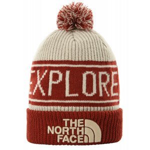 Čepice The North Face Retro Tnf Pom Beanie Barva: bílá/červená
