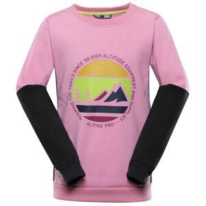 Dětská mikina Alpine Pro Rondo Dětská velikost: 116-122 / Barva: růžová