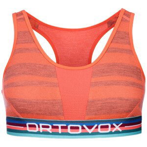 Sportovní podprsenka Ortovox 185 Rock'N'Wool Sport Top Velikost: M / Barva: oranžová