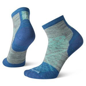Cyklistické ponožky Smartwool Performance Cycle Zero Cushion Ankle Velikost ponožek: 34-37 / Barva: šedá/modrá