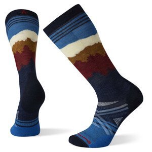Pánské podkolenky Smartwool Performance Ski Full Cushion Alpenglow Pattern Velikost ponožek: 42-45 / Barva: modrá