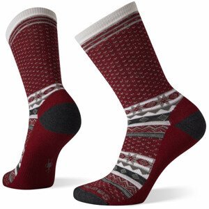Dámské ponožky Smartwool W Everyday Cozy Cabin Crew Velikost ponožek: 38-41 / Barva: červená