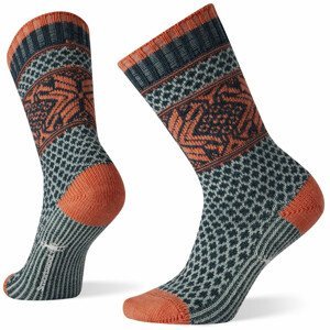 Dámské ponožky Smartwool W Everyday Popcorn Snowflake Pattern Crew Velikost ponožek: 38-41 / Barva: zelená/oranžová
