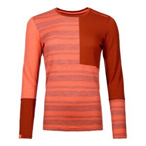 Dámské funkční triko Ortovox W's 185 Rock'N'Wool Long Sleeve Velikost: S / Barva: oranžová