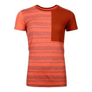 Dámské funkční triko Ortovox W's 185 Rock'N'Wool Short Sleeve Velikost: S / Barva: oranžová