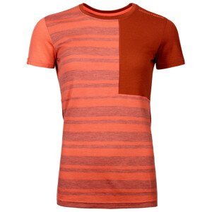 Dámské funkční triko Ortovox W's 185 Rock'N'Wool Short Sleeve Velikost: M / Barva: oranžová