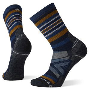 Pánské ponožky Smartwool Hike Full Cushion Rail Stripe Crew Velikost ponožek: 42-45 / Barva: modrá