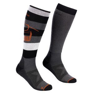 Pánské podkolenky Ortovox Free Ride Long Socks Velikost ponožek: 42-44 / Barva: černá