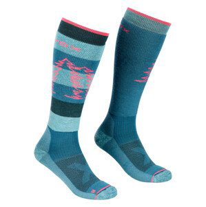 Dámské ponožky Ortovox W's Free Ride Long Socks Velikost ponožek: 35-38 / Barva: modrá