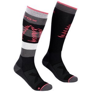 Dámské ponožky Ortovox W's Free Ride Long Socks Velikost ponožek: 42-44 / Barva: černá