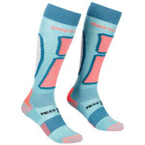 Dámské podkolenky Ortovox W's Ski Rock'N'Wool Long Socks Velikost ponožek: 42-44 / Barva: světle modrá