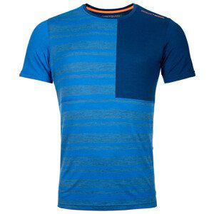Pánské funkční triko Ortovox 185 Rock'N'Wool Short Sleeve Velikost: L / Barva: modrá