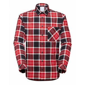 Pánská košile Mammut Trovat Longsleeve Shirt Men Velikost: XXL / Barva: černá/červená