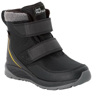 Dětské zimní boty Jack Wolfskin Polar Bear Texapore Mid Vc K Velikost bot (EU): 35 / Barva: černá/žlutá